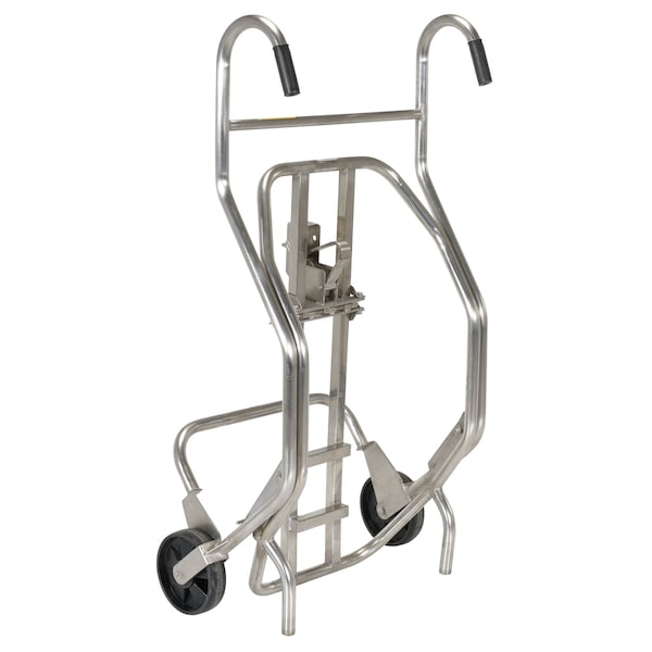 Vestil DBT-SS-DLX Silver Stainless Steel Deluxe Drum Truck 1000 lb Capacity