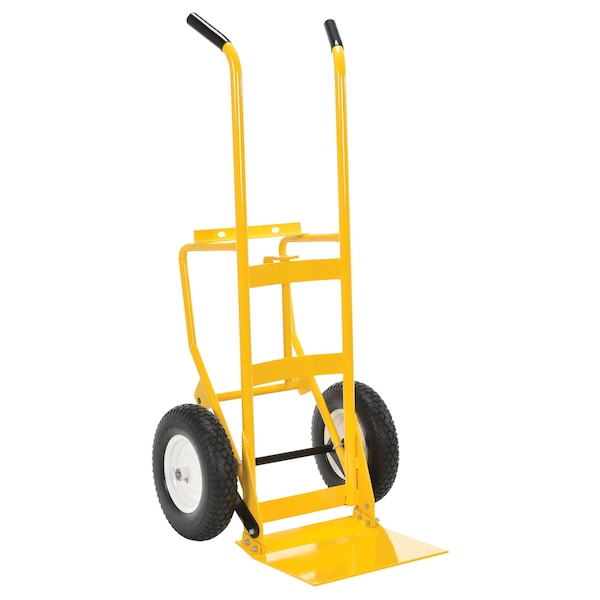 Vestil DCHT-1-FF Yellow Multi Purpose Drum And Hand Truck 750 lb Capacity Foam Filled