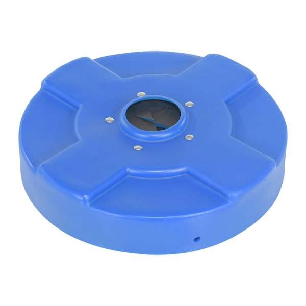 Vestil DC-P-30-CANF-BU DRUM RECYCLING LID FLAPS 30 GAL BLUE
