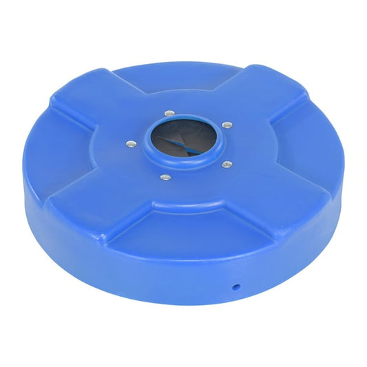 Vestil DC-P-30-CANF-BU DRUM RECYCLING LID FLAPS 30 GAL BLUE