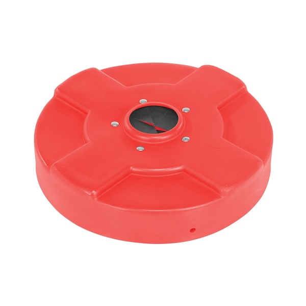 Vestil DC-P-30-CANF-RD DRUM RECYC LID FLAP 30 GAL(CLOSED) RED