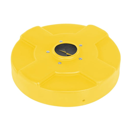 Vestil DC-P-30-CANF-YL DRUM RECYC LID FLAP 30 GAL(CLOSED) YELLOW