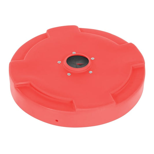 Vestil DC-P-55-CANF-RD DRUM RECYC LID FLAP 55 GAL(CLOSED) RED