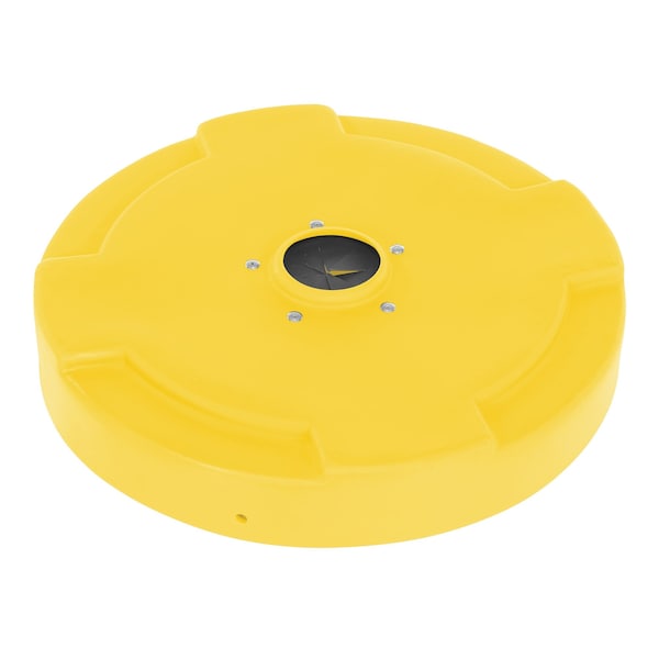 Vestil DC-P-55-CANF-YL DRUM RECYC LID FLAP 55 GAL(CLOSED) YELLOW