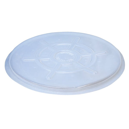 Vestil DC-TP 55 Gal Drum Cover, Closed Head, Polyethylene, Clear, 5PK