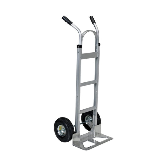 Vestil DHHT-500A-ANP Silver 2 Handle Aluminum Hand Truck Pneumatic Aluminum Plate 500lb