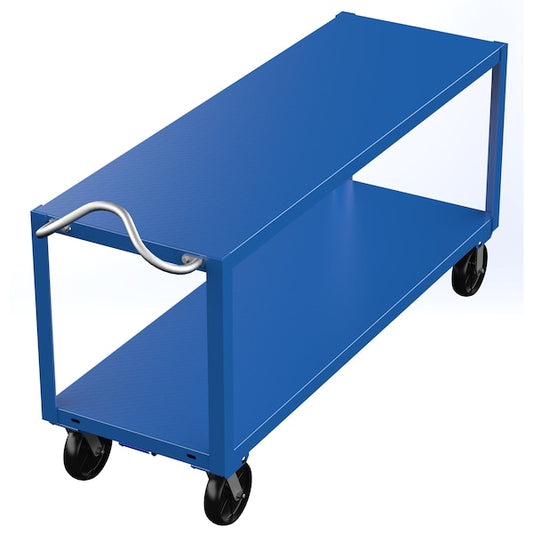 Vestil DH-PH4-2472 Ergo Handle Cart - Extra Heavy Duty, Steel, 4000 lb Load Capacity, 2 Shelves, 24.5" W