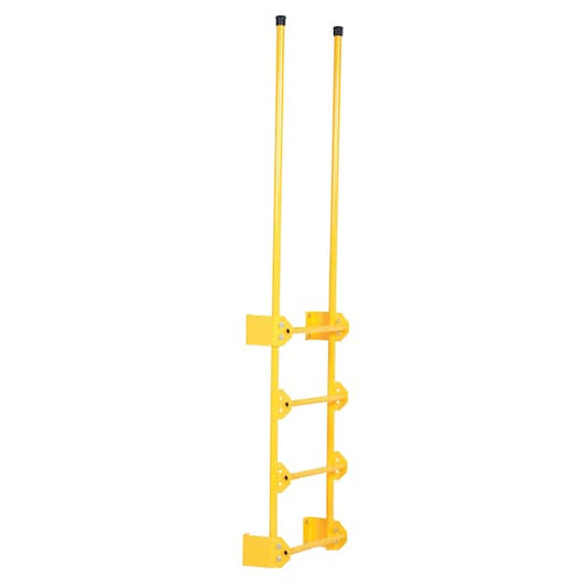 Vestil DKL-4 89-1/2" Overall H, Dock Ladder, Walk-Through Style, 4 Step, Steel, 4 Steps, 300 lb. Load Capacity