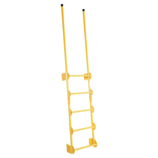 Vestil DKL-5 101-1/2" Overall H, Dock Ladder, Walk-Through Style, 5 Step, Steel, 5 Steps, 300 lb. Load Capacity