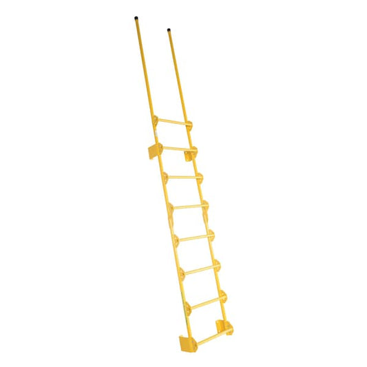 Vestil DKL-8 137-1/2" Overall H, Dock Ladder, Walk-Through Style, 8 Step, Steel, 8 Steps, 300 lb. Load Capacity