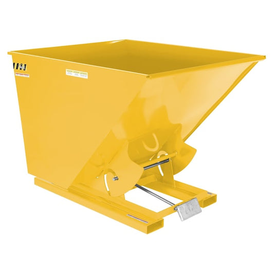 Vestil D-200-HD-YEL Heavy Duty Self-Dumping Hopper 2 Cubic Yard 6000 lb Yellow