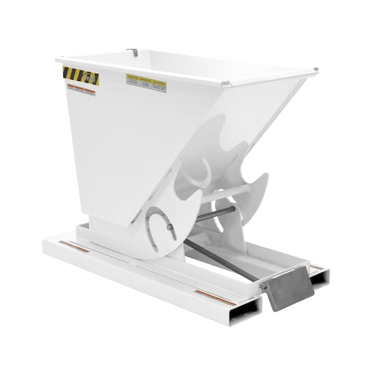 Vestil D-25-HD-WHT Heavy Duty Self-Dump Hopper .25 Cubic Yard 6000 lb White