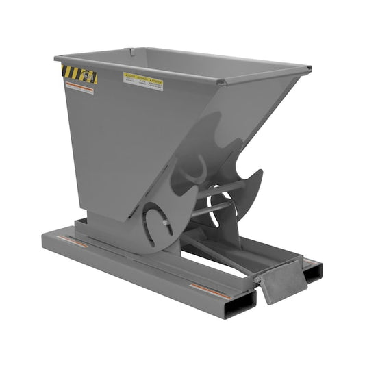 Vestil D-25-MD-GY-SG Medium Duty Self-Dump Hopper .25 Cubic Yard 4000 lb Gray