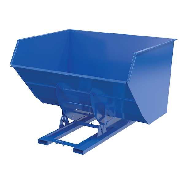 Vestil D-500-HD-NB No Bump HD Hopper 5CbYd Blue