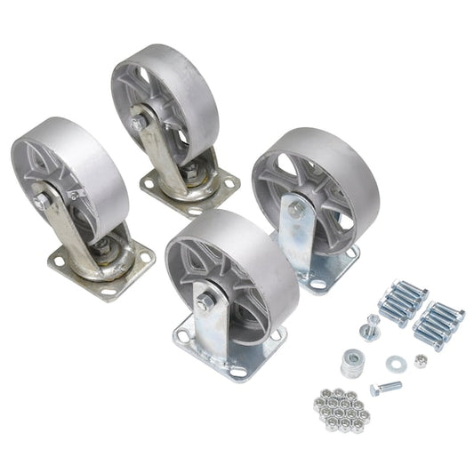 Vestil D-CK4-SC6-2 6"X2" SEMI-STEEL CASTER KIT 4800# CAP, PK4