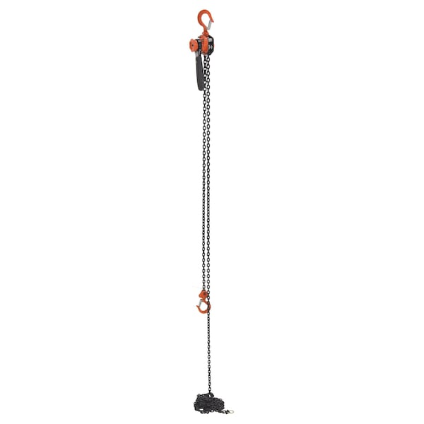 Vestil ELH-05-15 Economy Lever Hoist, 0.5K, 15 ft., 500 lbs Load Capacity, 15 ft Hoist Lift, Hook