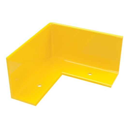 Vestil FSC-38-90D-YL Steel Floor Safety Curb 90 Degree Corner 3/8 In. Thick Yellow