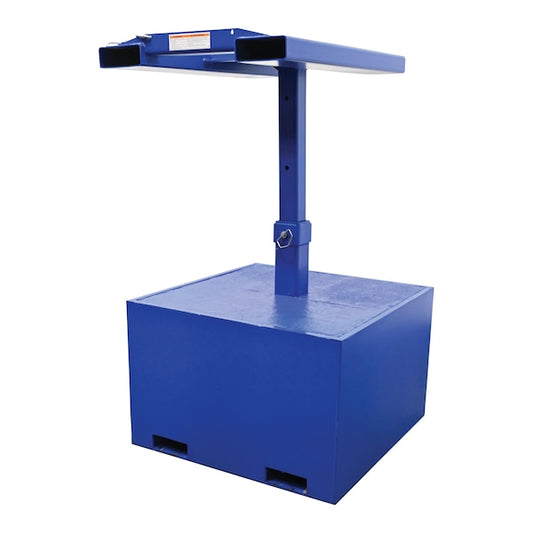 Vestil FWBC-4242-4-BC Steel Trash Bin Compactor 4,000 lb. Filled Weight Blue, Filled