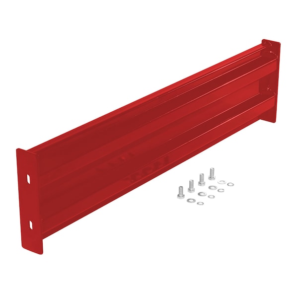 Vestil GR-F2R-BO-4-RD Bolt-On Style Guard Rail 4 Ft Red
