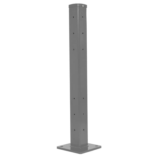 Vestil GR-F2R-BO-TP42-GYSG Rigid Tube Post 42In Bolt-On Style Gray Semi Gloss