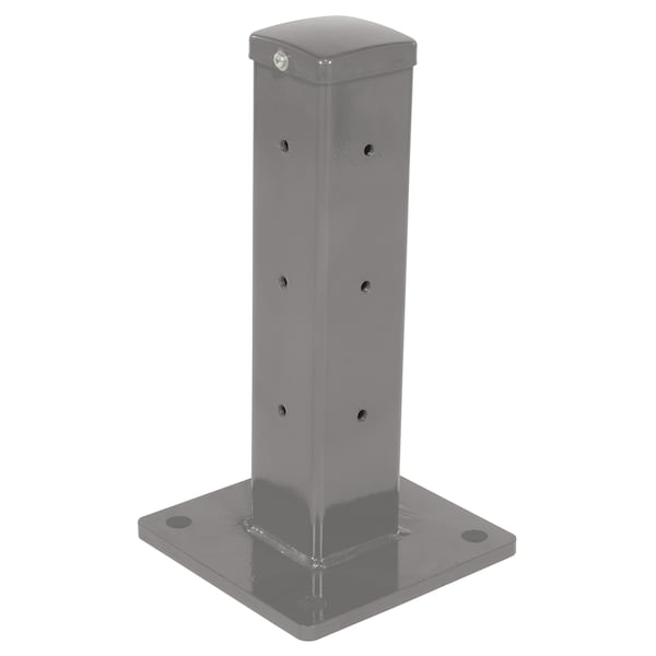 Vestil GR-F2R-DI-TP18-GYSG Rigid Tube Post 18In Bolt-On Style Gray Semi Gloss