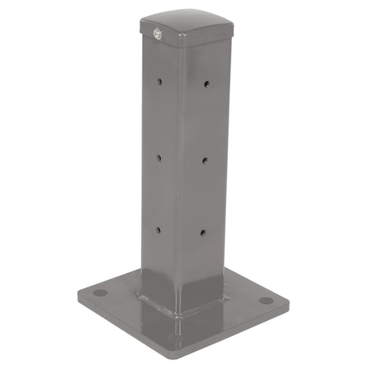 Vestil GR-F2R-DI-TP18-GYSG Rigid Tube Post 18In Bolt-On Style Gray Semi Gloss
