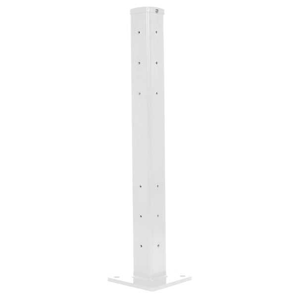 Vestil GR-F2R-DI-TP42-WT Rigid Tube Post 42 In Bolt-On Style White