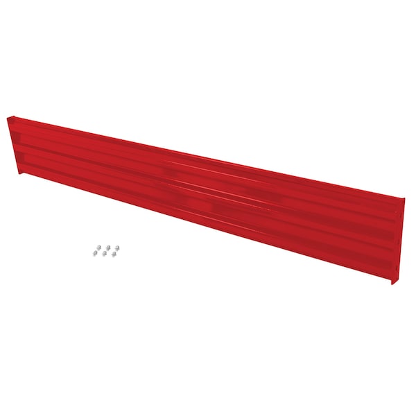 Vestil GR-F3R-BO-10-RD Bolt-On Style Guard Rail 10 Ft Red