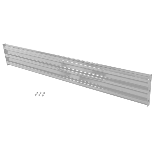 Vestil GR-F3R-BO-10-SL Bolt-On Style Guard Rail 10 Ft Silver