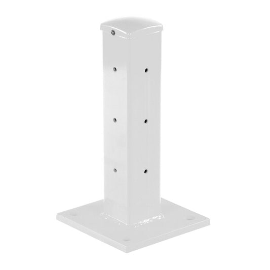 Vestil GR-F3R-BO-TP18-WT Rigid Tube Post 18 In Bolt-On Style White