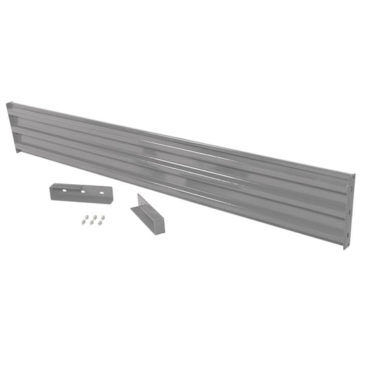 Vestil GR-F3R-DI-10-GYSG Drop-In Style Guard Rail 10 Ft Gray Semi Gloss