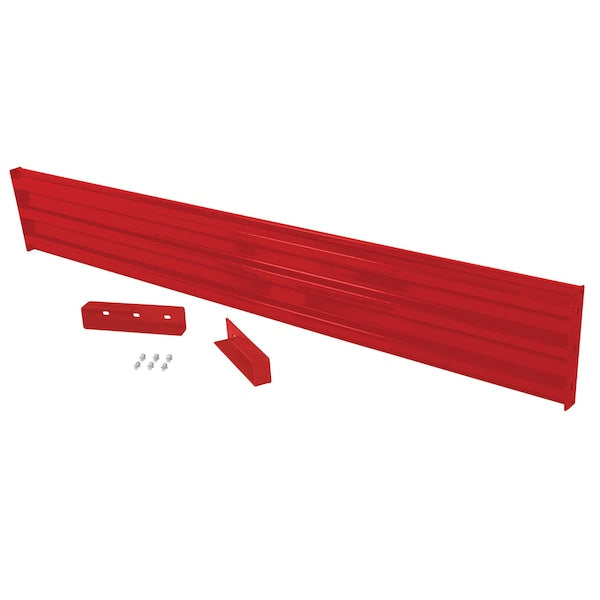 Vestil GR-F3R-DI-10-RD Drop-In Style Guard Rail 10 Ft Red