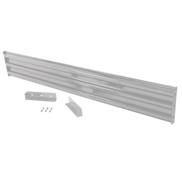 Vestil GR-F3R-DI-10-SL Drop-In Style Guard Rail 10 Ft Silver
