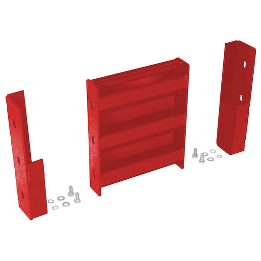 Vestil GR-F3R-DI-1-RD Drop-In Style Guard Rail 1 Ft Red