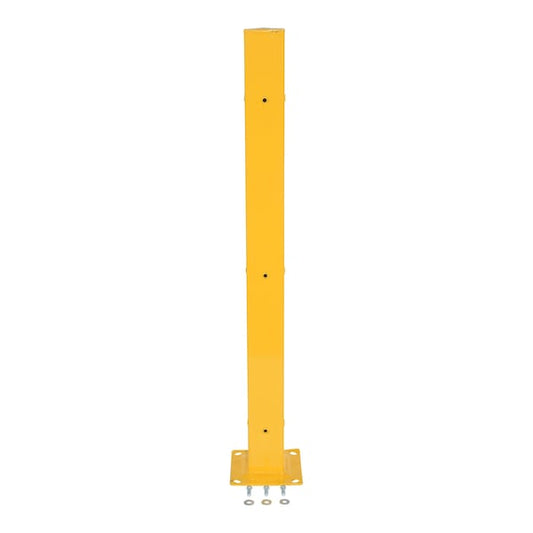 Vestil GR-H2R-BO-TP60-YL Steel Bolt On Tubular Guard Rail Post 2 Ribbed 60 In. Length Yellow