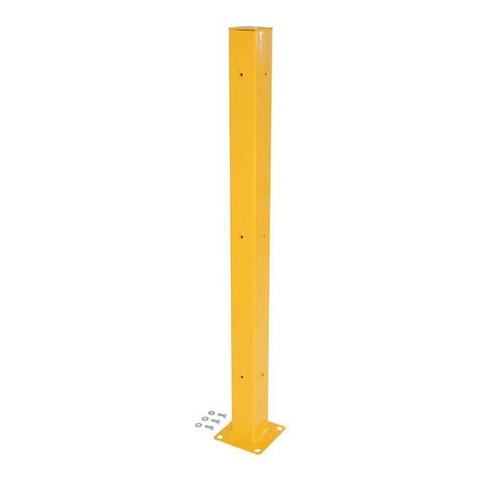 Vestil GR-H2R-BO-TP72-YL Steel Bolt On Tubular Guard Rail Post 72 In. Length Yellow