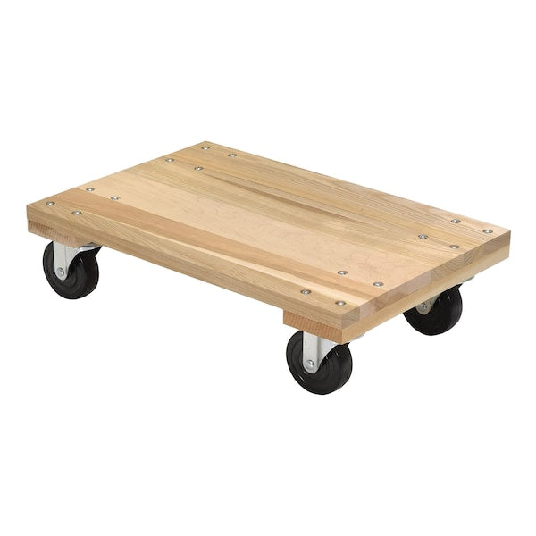 Vestil HDOS-1624-12-NM Tan Hardwood Dolly-Solid Deck 1200lb Capacity Non-Marking 16 x 24