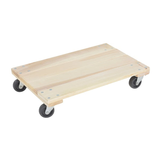 Vestil HDOS-1624-9-E Tan Hardwood Dolly-Econ Solid 900 lb Capacity 16 x 24