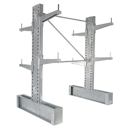 Vestil HDU-C-8-24-G-SET Gray Galvanized Double Cantilever Heavy Duty Upright Set 24" Arms