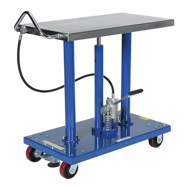 Vestil HT-10-2036A-AIR 20" x 36" Hydraulic Air Post Table, Load Cap. 1000 lb.