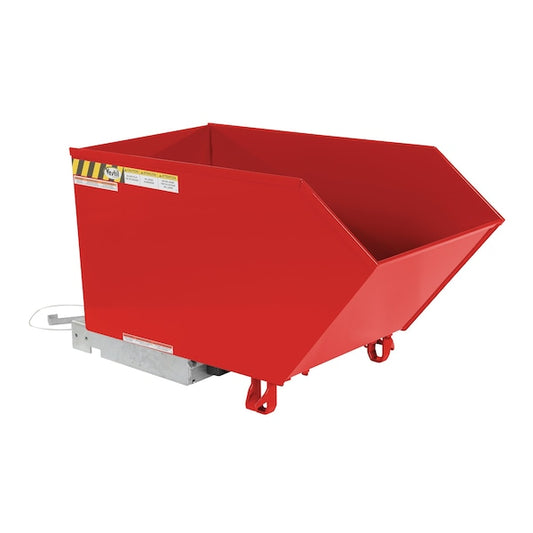 Vestil H-50-HD-SR Heavy Duty Low Profile Hopper .50 Cubic Yard Red