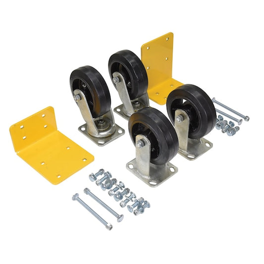 Vestil H-CK4-MR6-2 6"X2" MOLD-ON-RUBBER CASTER KIT 2.4K, PK4