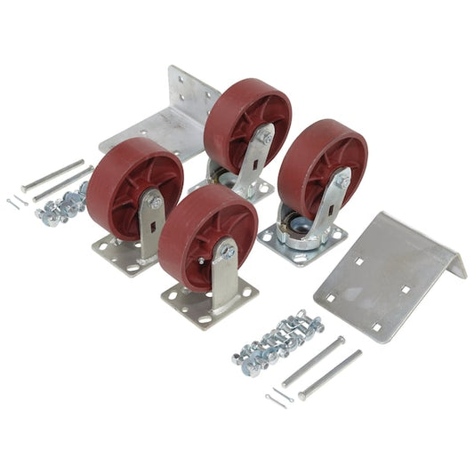 Vestil H-CK4-SC6-2HD 6"X2" DUCTILE STEEL CASTER KIT 8K, PK4