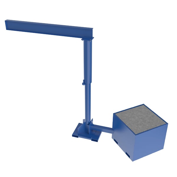 Vestil JIB-CBX-100-8-10-BC Portable Offset Jib, Concrete Base, 8ft, 1K