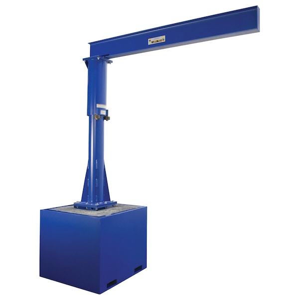 Vestil JIB-CB-100-8-10-BC Portable Jib, Concrete Base, 8 ft., 1K