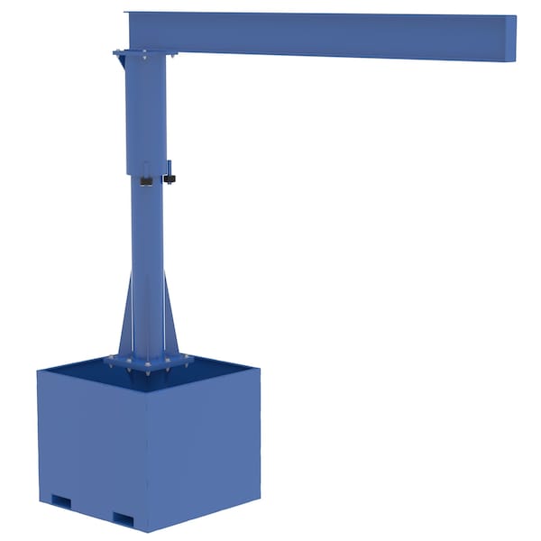 Vestil JIB-CB-50-10-10 Portable Jib Crane - Fork Tube Base