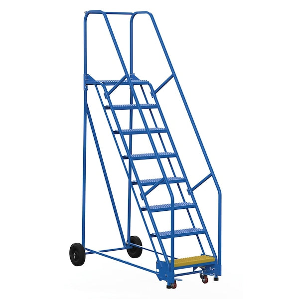 Vestil LAD-8-14-G 110 H Steel Warehouse Ladder, 58 deg. Grip, 8 Step, 14", 8 Steps