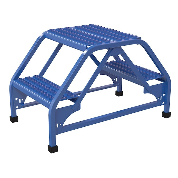 Vestil LAD-DD-18-2-G 81 lbs. Grip Strut Steel Stepladder