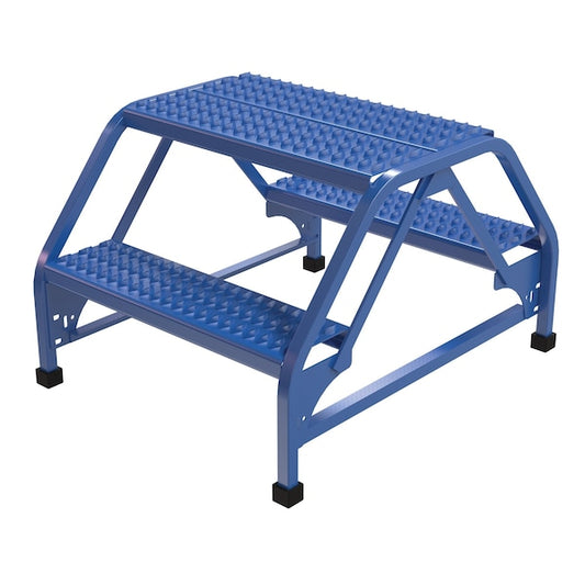 Vestil LAD-DD-26-2-G 1.67 ft Grip Strut Steel Stepladder