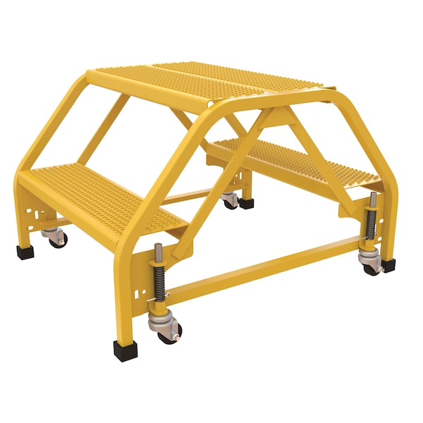 Vestil LAD-DD-P-26-2-P 1.67 ft Perforated Steel Stepladder W/ Casters